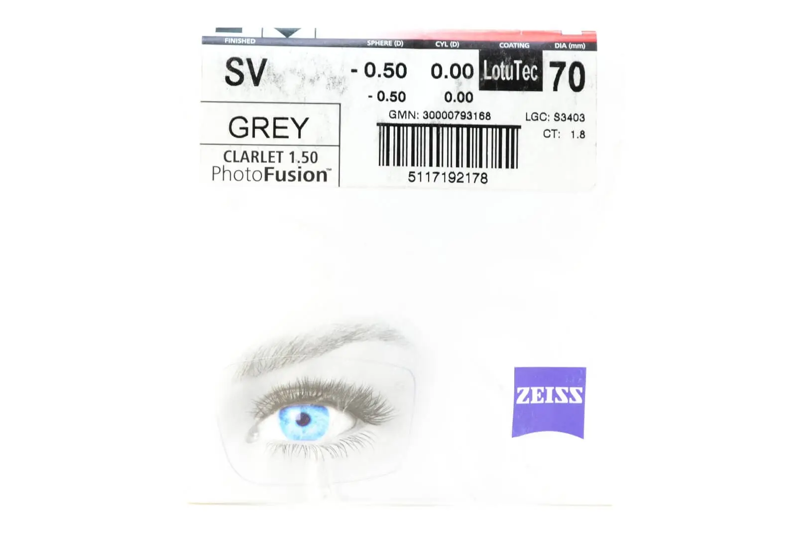 Очковые линзы фотохромные Zeiss PhotoFusion X 1.50 1ШТ